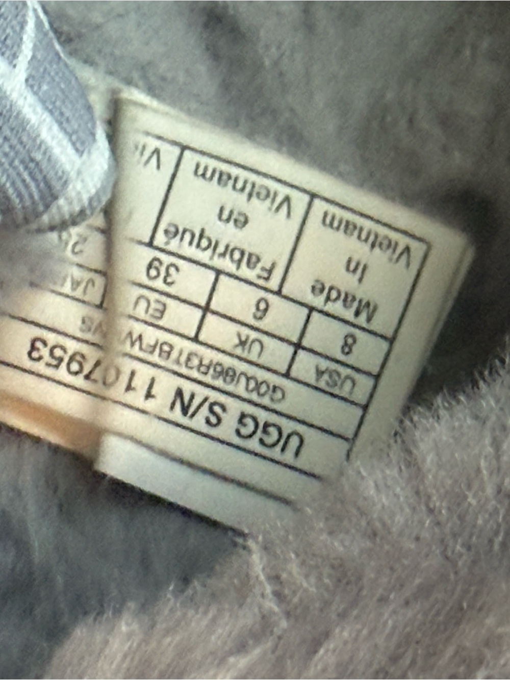 UGG Light Gray Plush Slide Slippers - Picture 4 of 5